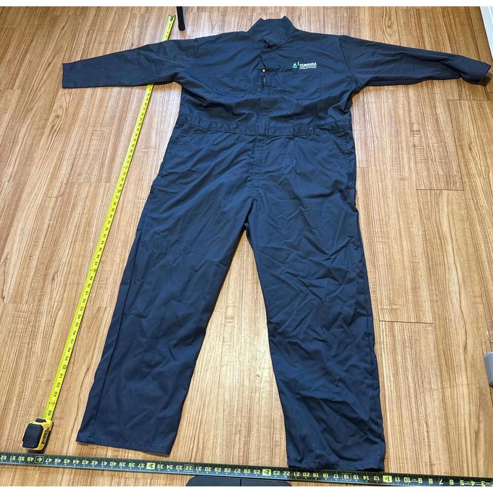 Black Work Coveralls with Front Snap Closure
